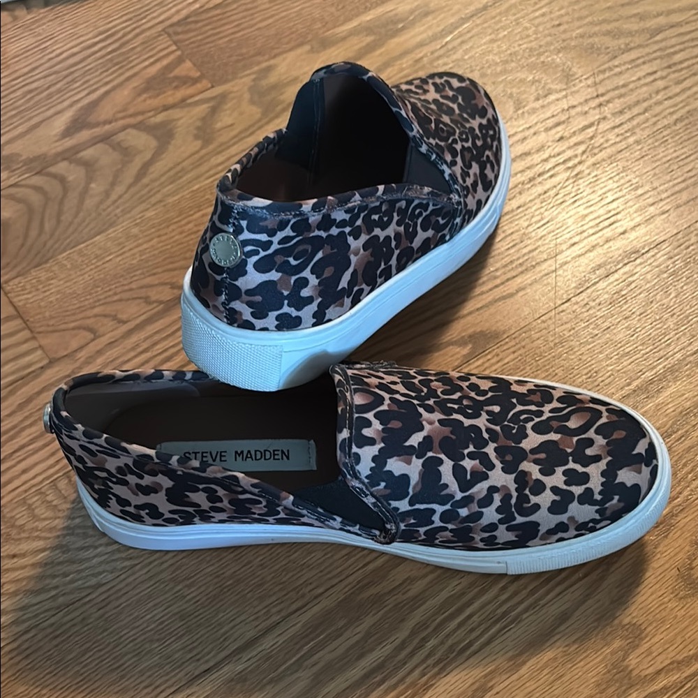 Steve Madden Leopard Print Slip-On Sneakers